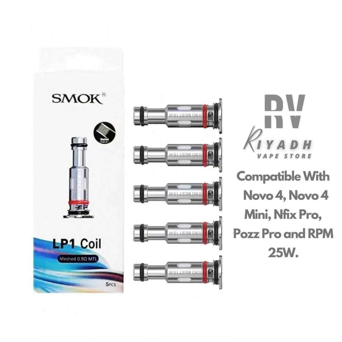 Smok LP1 Replacement Coil for Novo4 and Rpm25 - Vape Riyadh Riyadh Vape Shop Smok LP1 Replacement Coil for Novo4 and Rpm25 - Vape Riyadh Riyadh Vape Shop