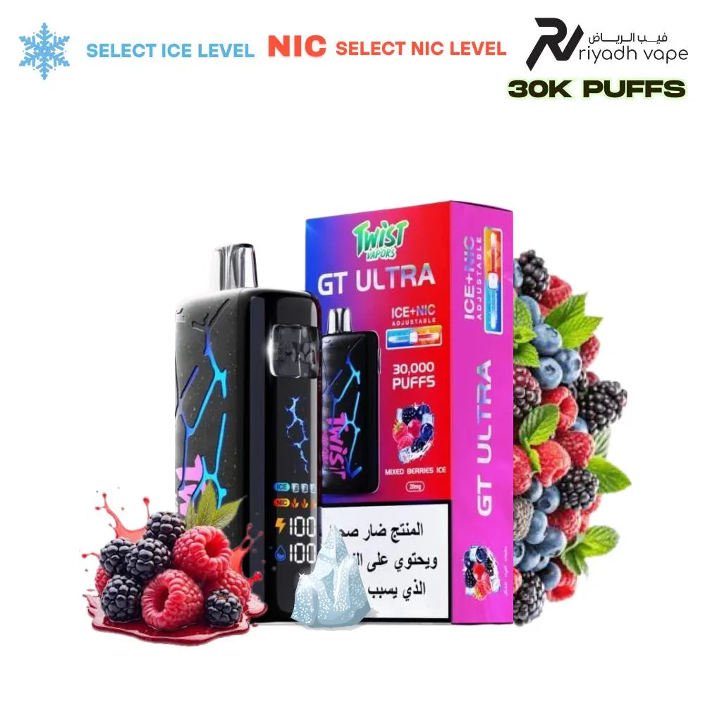 Twist GT Ultra 30000 Puff Disposable Vape Mix Berry Ice