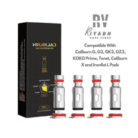 Uwell Caliburn G & Caliburn G2 Replacement Coils 0.8Ω, 1.0Ω, 1.2Ω Ohm - Vape Riyadh - Riyadh Vape Shop