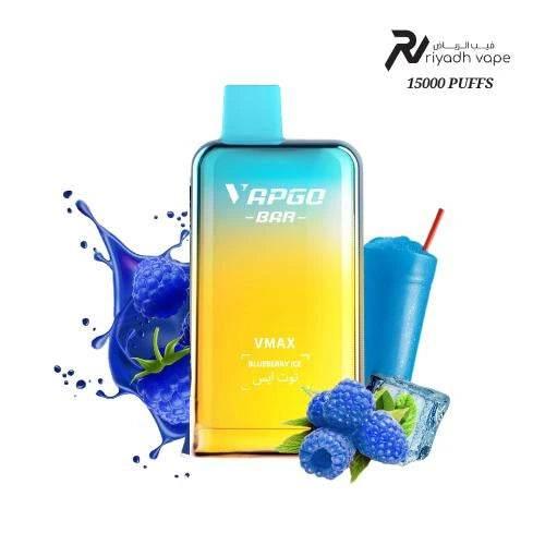 VAPGO VMAX 15000 Puffs Disposable Vape - Blue Razz Ice - Riyadh Vape Shop