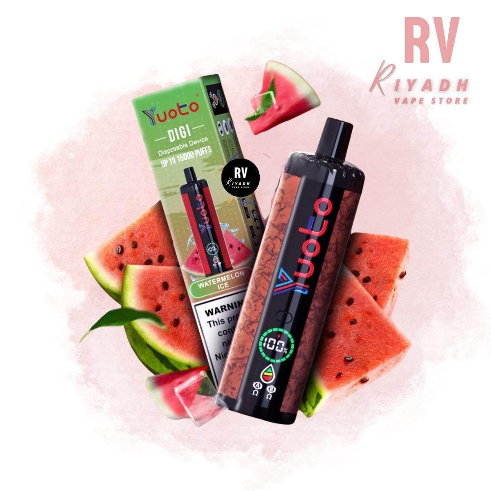 YUOTO DIGI 15000 Puffs Watermelon Ice Disposable Vape - Riyadh Vape Shop