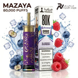 Mazaya E Hookah Deep Cloud 80K Disposable Vape - Blueberry Raspberry