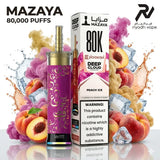 Mazaya E Hookah Deep Cloud 80K Disposable Vape - Peach Ice