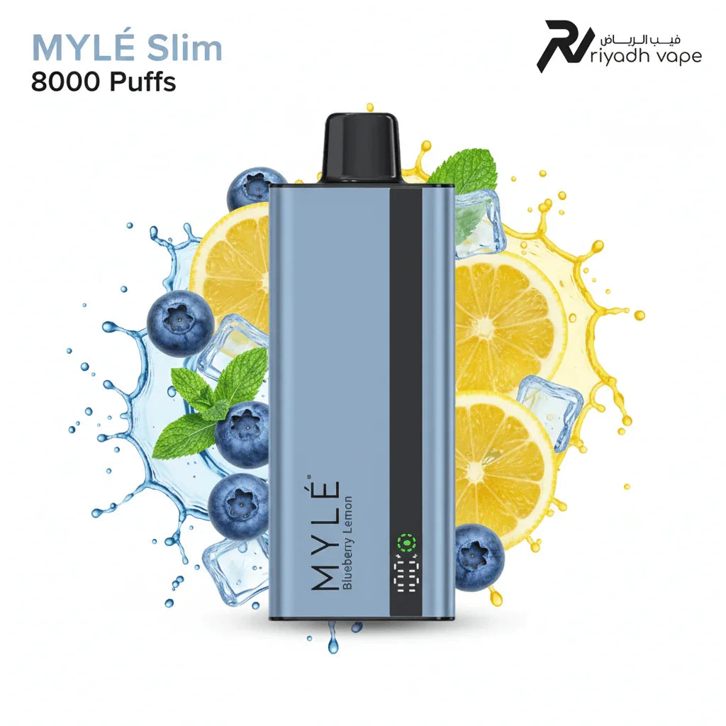 Myle Slim Blueberry Lemon Disposable Vape – Best Vape in Riyadh Saudi Arabia | 8000 Puffs | 99 SR | Same Day Delivery