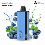 Myle Slim 8000 Puffs Disposable Vape - Blueberry Mint