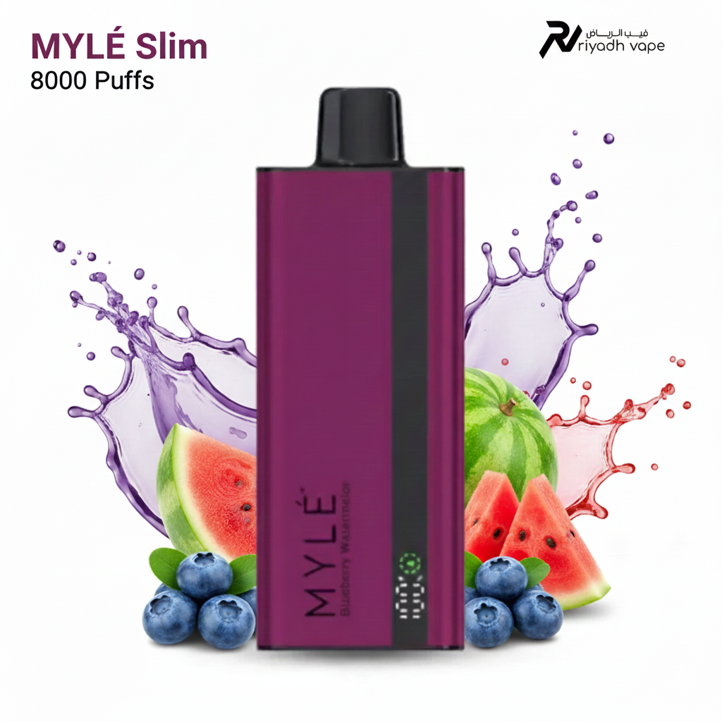 Myle Slim Blueberry Watermelon Disposable Vape – Best Vape in Riyadh Saudi Arabia | 8000 Puffs | 99 SR | Same Day Delivery