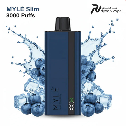 Myle Slim Ice Blueberry Disposable Vape – Best Vape in Riyadh Saudi Arabia | 8000 Puffs | 99 SR | Same Day Delivery