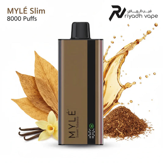 Myle Slim Cuban Tobacco Disposable Vape – Best Vape in Riyadh Saudi Arabia | 8000 Puffs | 99 SR | Same Day Delivery